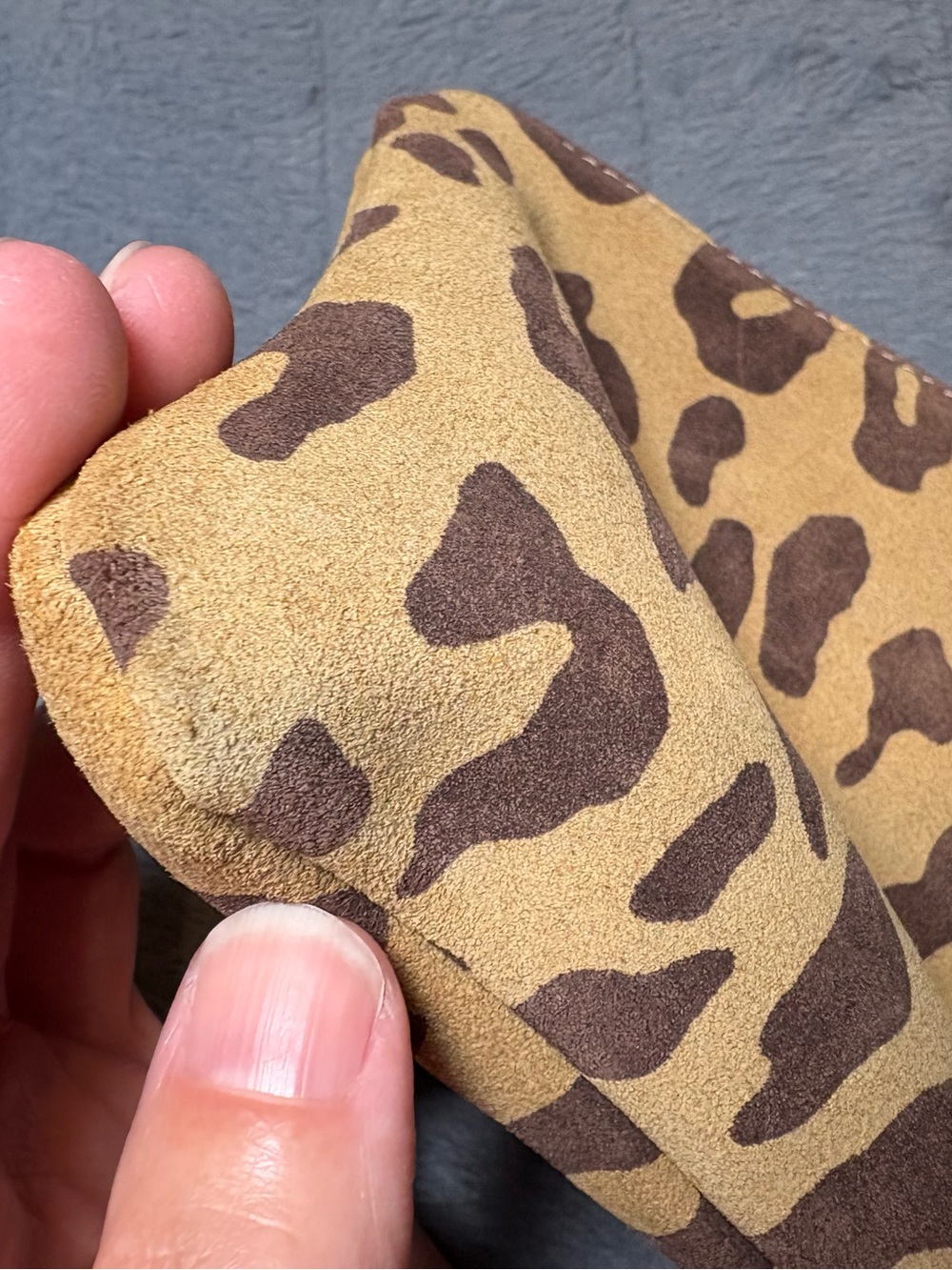 Clare V Pablo Suede Feline Print Wallet Clutch with Tabs - Picture 3 of 4